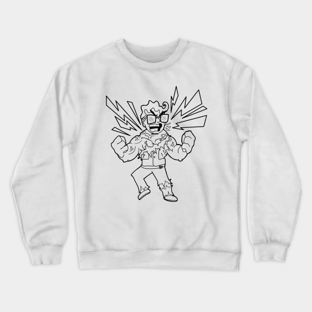 Nerd Rage Extreme (black) Crewneck Sweatshirt by paintchips